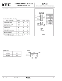Datasheet BCW68 manufacturer KEC